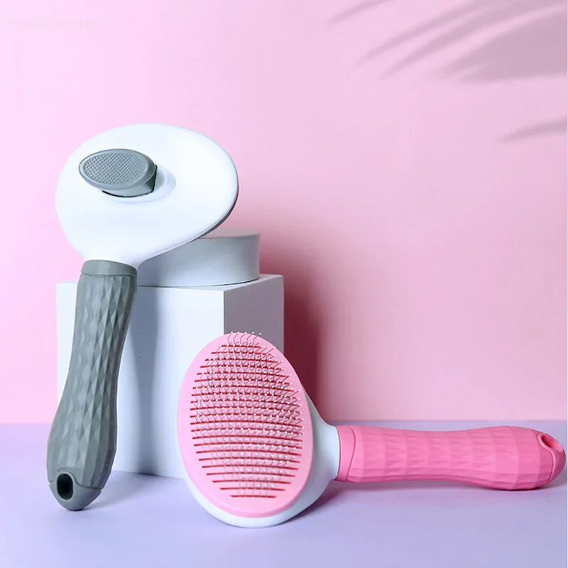 

Steel Needle Comb Knot Out Metal Plastic Massage Pets Grooming Comb Flea Combs Pets Brush Hair Remover Pet Grooming Tools Peigne