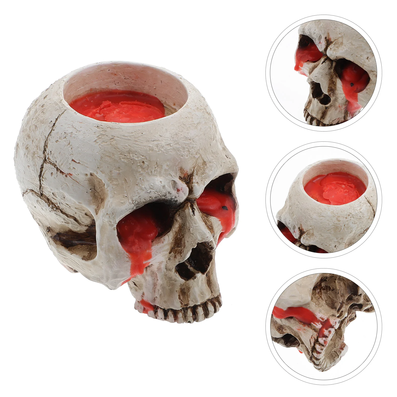 

Skullholder Pothead Centerpiece House Statuestand Flower Haunted Sculpture Human Pillarpots Holders Planter Candlestick Decor