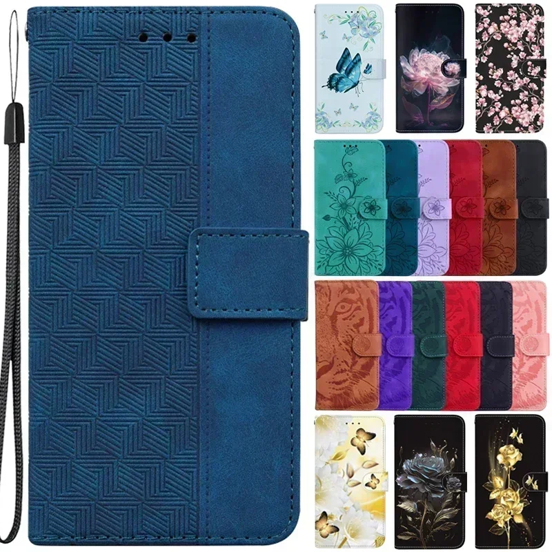 Фото Чехол Etui S24 FE S24 Ultra для Samsung Galaxy S24 S24Plus Galaxi S24+ S24fe Чехлы с магнитным геометрическим текстильным кошельком и книгой №1