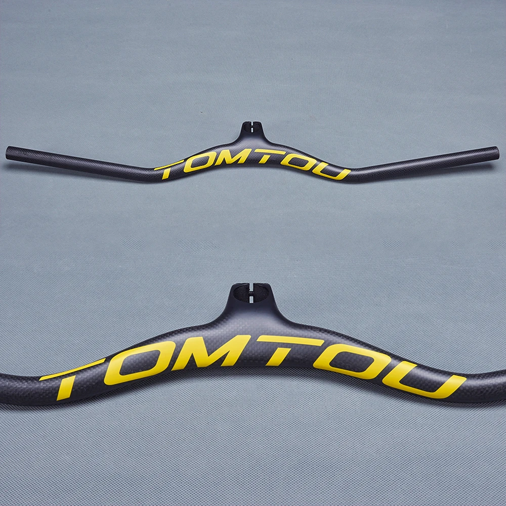 

TOMTOU Carbon MTB Bicycle Bars Riser -8 -17 -25 Degrees 60/70/80/90/100/110mm One-shaped Integrated Handlebar With Stem 28.6mm