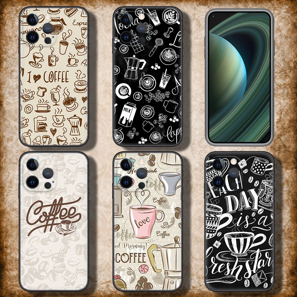 Мягкий чехол 50Q с принтом кофе для Huawei Y5P Y6P Y7A Y8P Y9A Y6 Y7 Y8S Y9S Y9 Prime Nova 9 9I 4E 5T 7 Mate 10 Lite 20 Pro