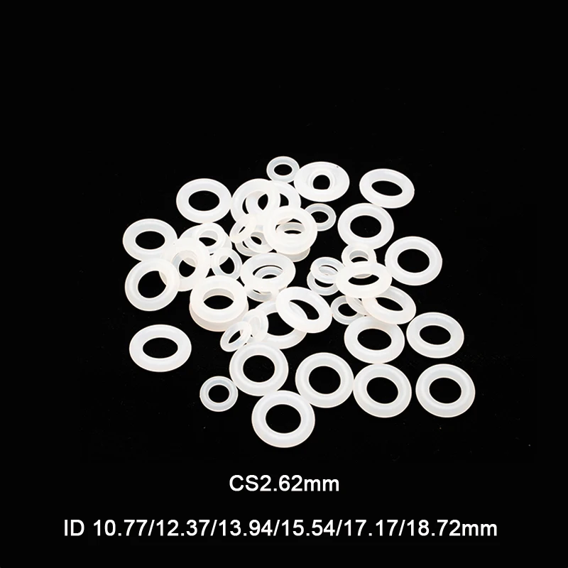 

US Standard White VMQ Silicone O Ring Gasket Rubber Washer CS2.62mm ID 10.77mm~18.72mm Food Grade Silicon O Ring Gasket Rubber