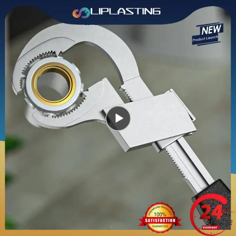 

Bathroom Pipe Wrench Water Tank Wrench Double-ended Sink Faucet Narrow Sewer Water Pipe Plumbing Repair Tools Adjustable 4 In 1