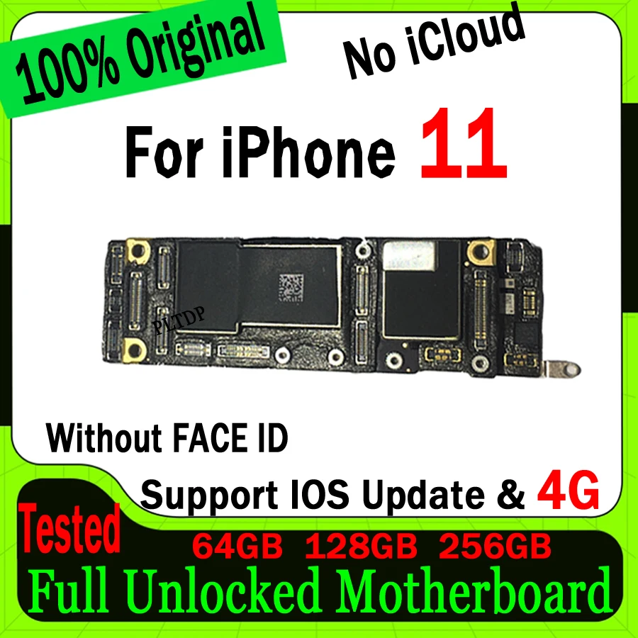 

Support Update Motherboard For IPhone 11 Original Unlock Mainboard With/No Face ID Clean ICloud Plate 64g/128g/256 Free Shipping