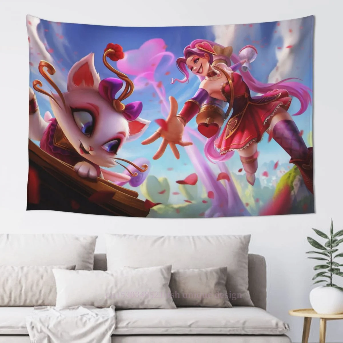 

Yuumi Arcane LOL домашний гобелен подвесное покрытие для гостиной декоративные украшения пляжный коврик