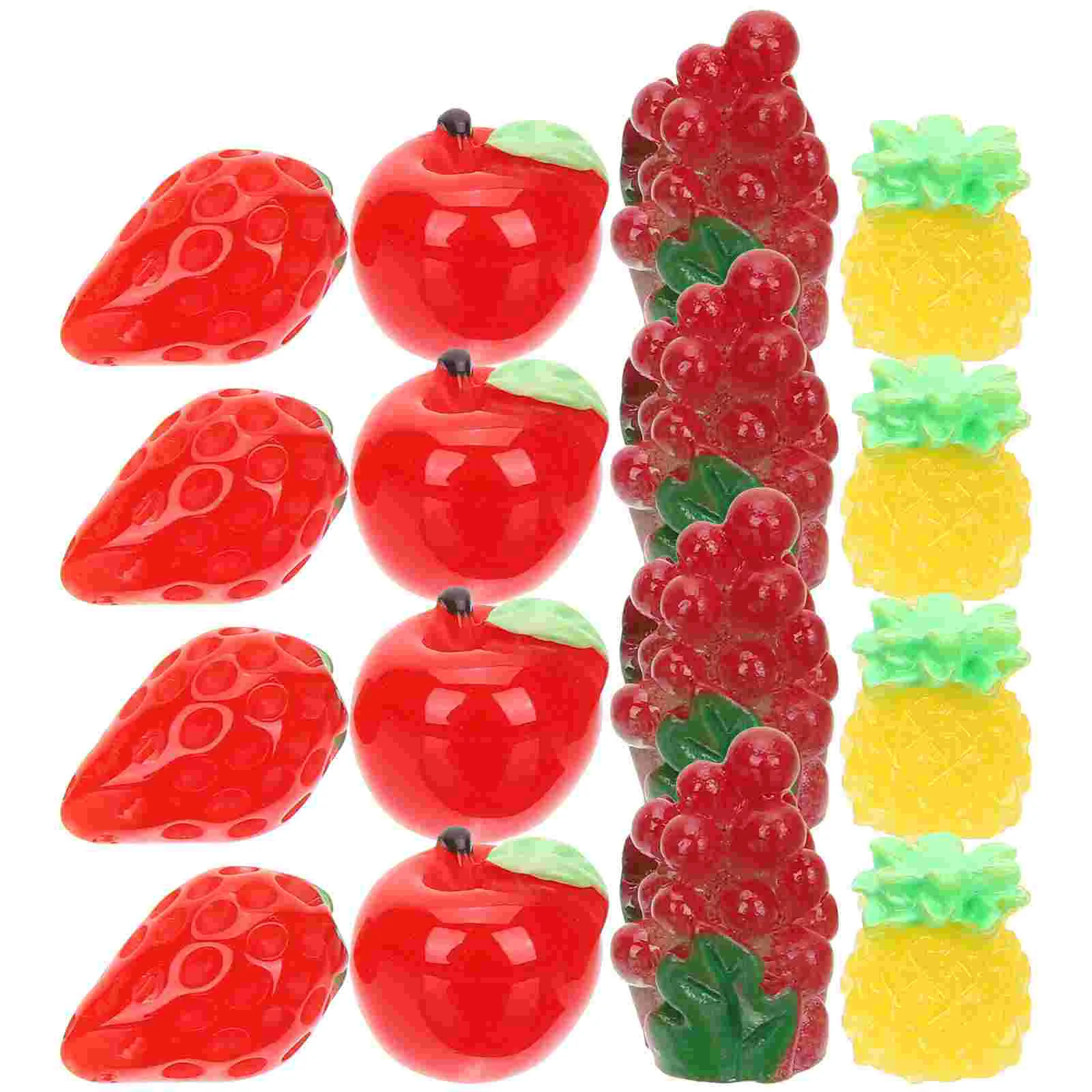 

4 Boxes Miniature Fruit House Accessories Micro Kitchen Scene Accessories Micro Fruit Shop Accessories
