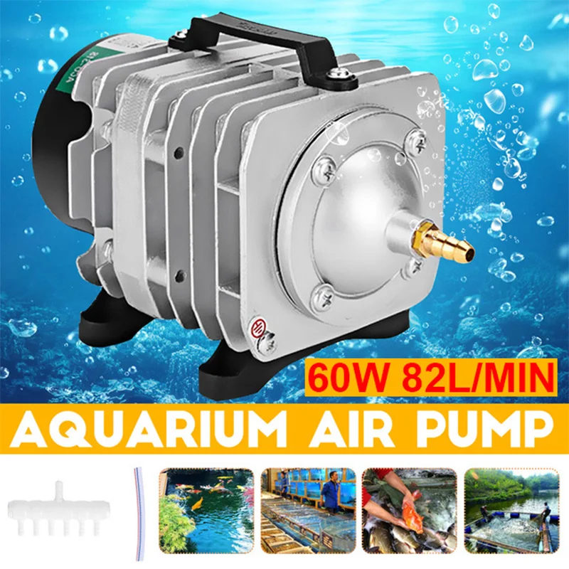 For Aquarium Accessories 82l/min Electromagnetic Pump Fish Tank Aerator For Aquarium Pet