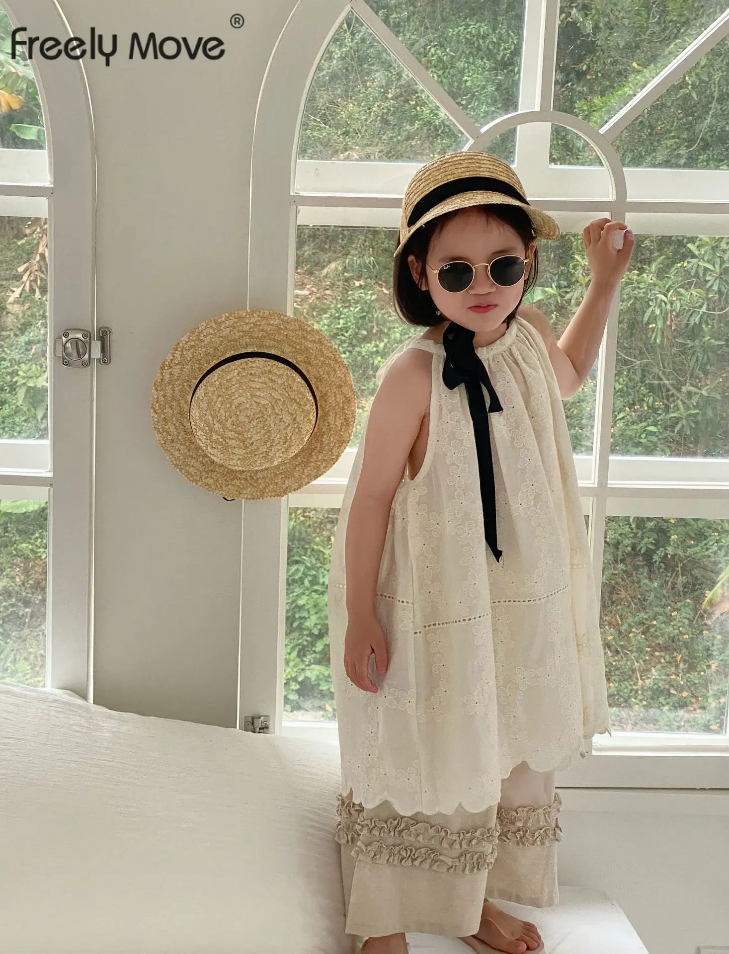 

Новинка 2023, Детские платья для девочек, летняя одежда для девочек, однотонное Цветочное платье принцессы, платье для малышей, детская одежда