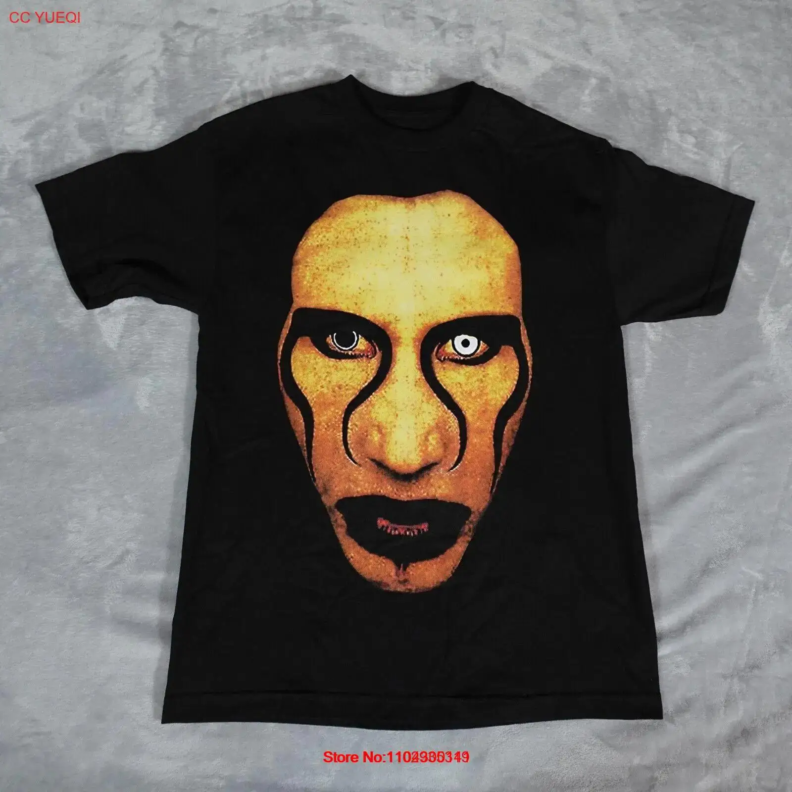 Футболка Superrradical Marilyn Manson Big Face мужская двусторонняя черная среднего размера