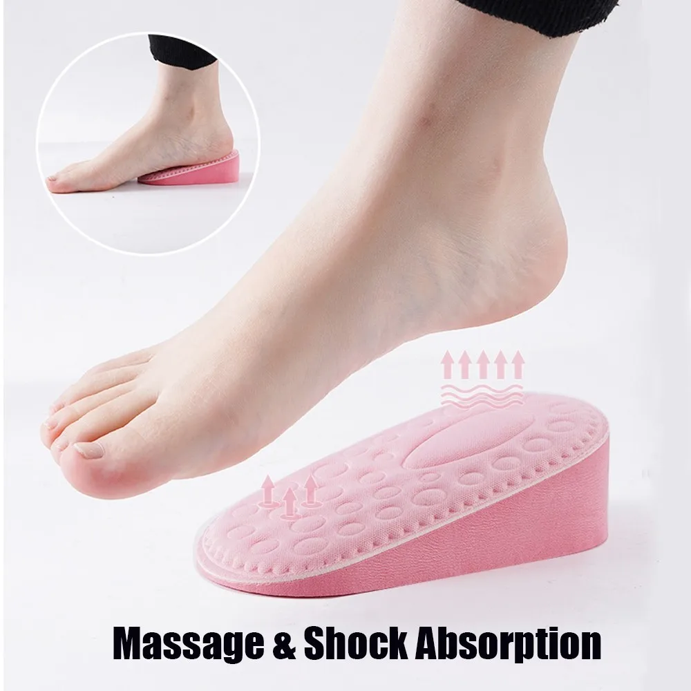 1Pair Memory Foam Insoles for Shoes Women Height Increase Templates Breathable and Sweat-absorbent Women's Sneakers Shoe Pad