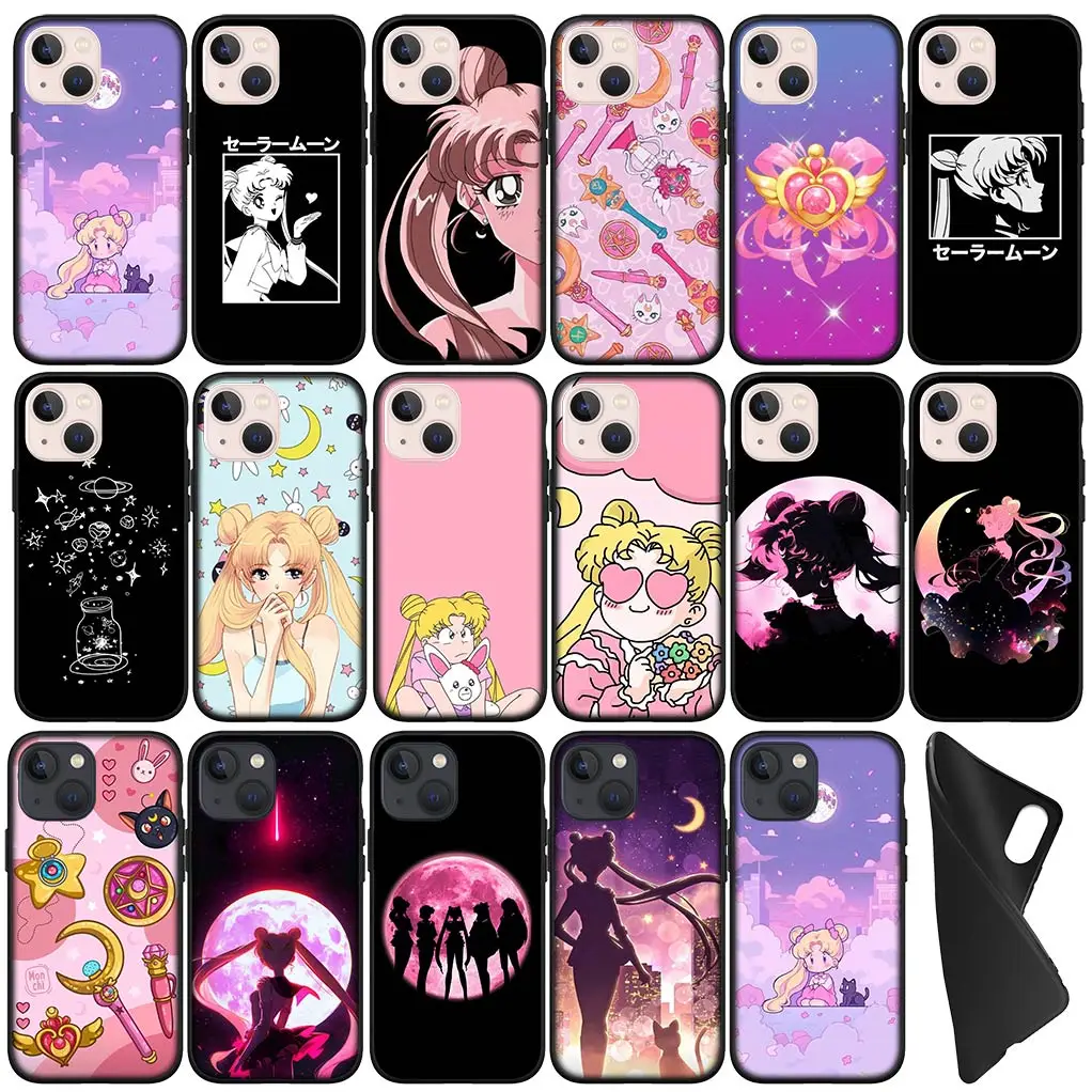 Чехол с S-моряками для девочек комиксов звезд Луны чехол телефона Apple iPhone 15 14 Plus 13 12