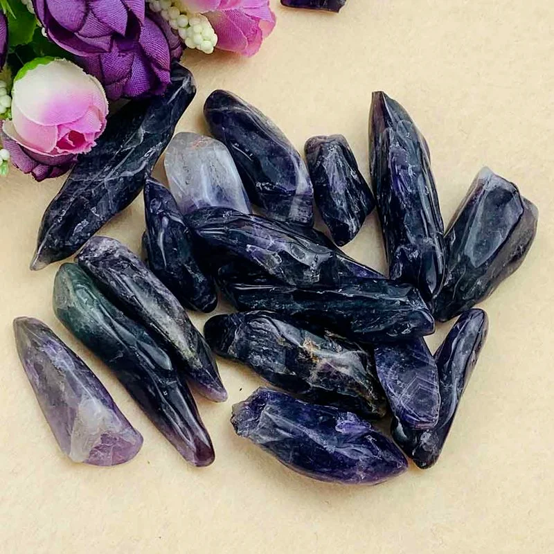

100g Natural Amethyst Crystal Stone Bar Quartz Healing Wand Point Chakra Rock Gem Energy Ore Mineral Crafts Home Decoration