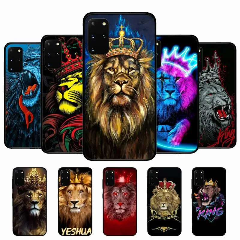 

Lion With Crown Phone Case for Samsung S10 21 20 9 8 plus lite S20 UlTRA 7edge