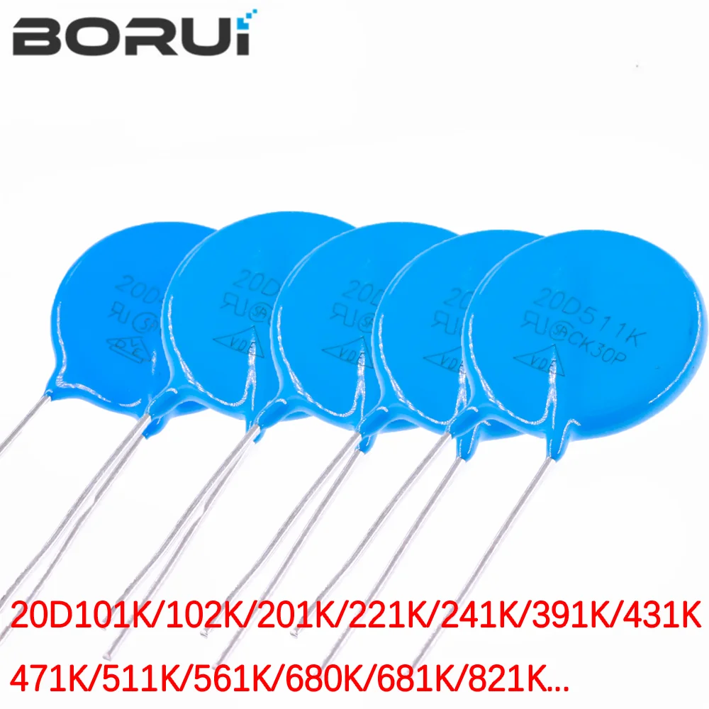 

5pcs varistor 20D471K 470V 20D241K 20D471 20D101K 20D271K 20D331K 20D391K 20D431K 20D470K 20D511K 20D621K 20D681K 20D561K 20D201