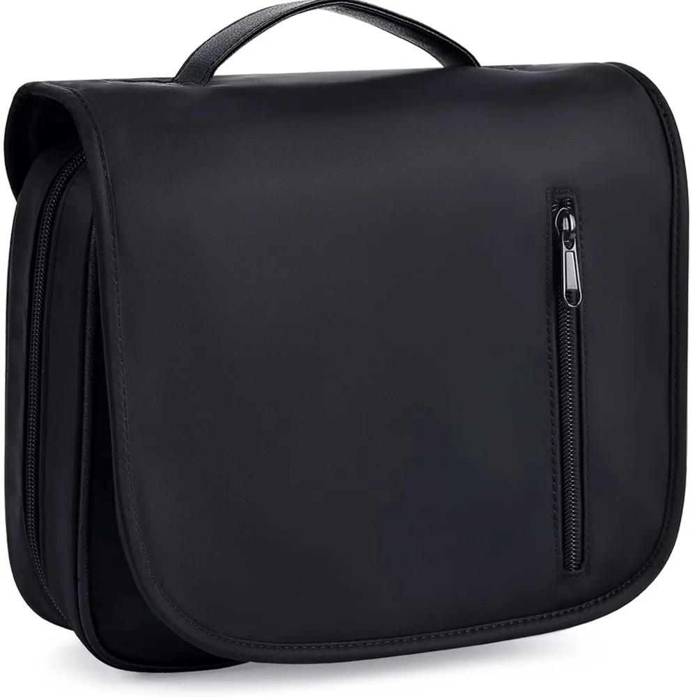 

Makeup bag and Jewelry Bag for Women, in 1 Make Up Organizer Compartments Waterproof Makeup Case Cosmetics Earrings (Black)