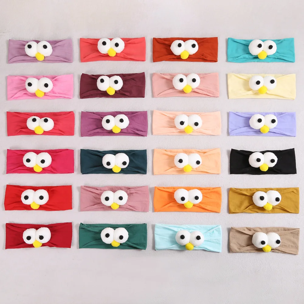 

Newborn Baby Elastic Nylon Hairband Bird Big Eyes Children Headbands Three-Dimensional Cartoon Soft Bottom Hair Band Accessories