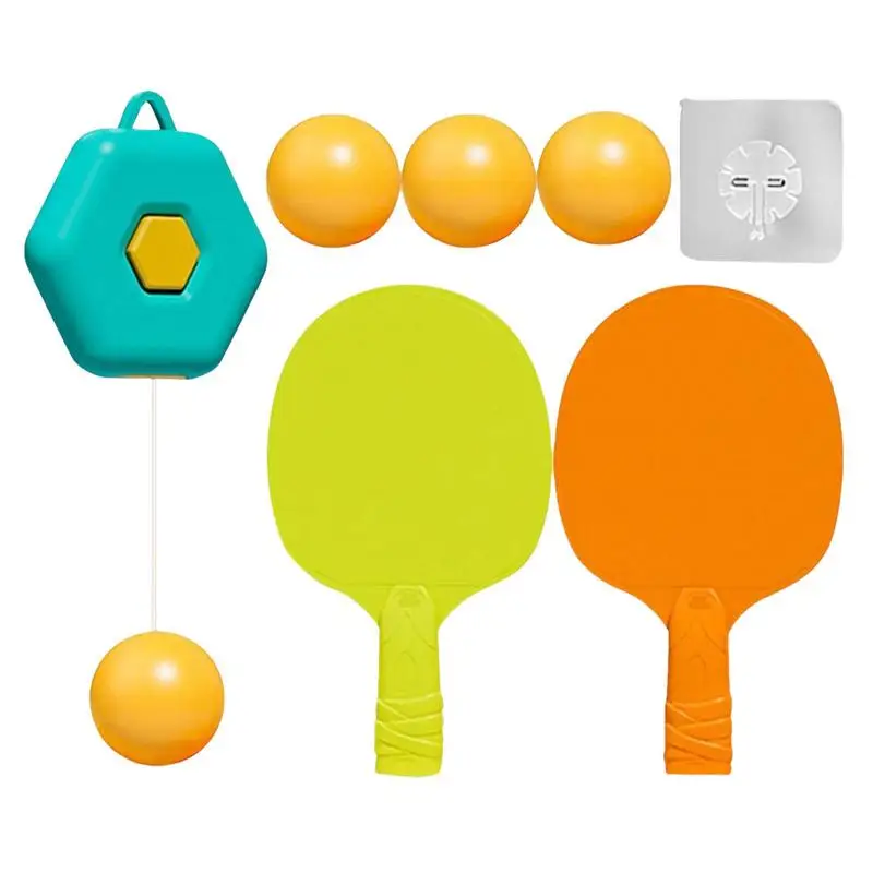 

Комнатный тренажер для настольного тенниса, детский Настольный теннис с регулируемой высотой, подвесные мячи для пинг-понга, устройство для тренировки