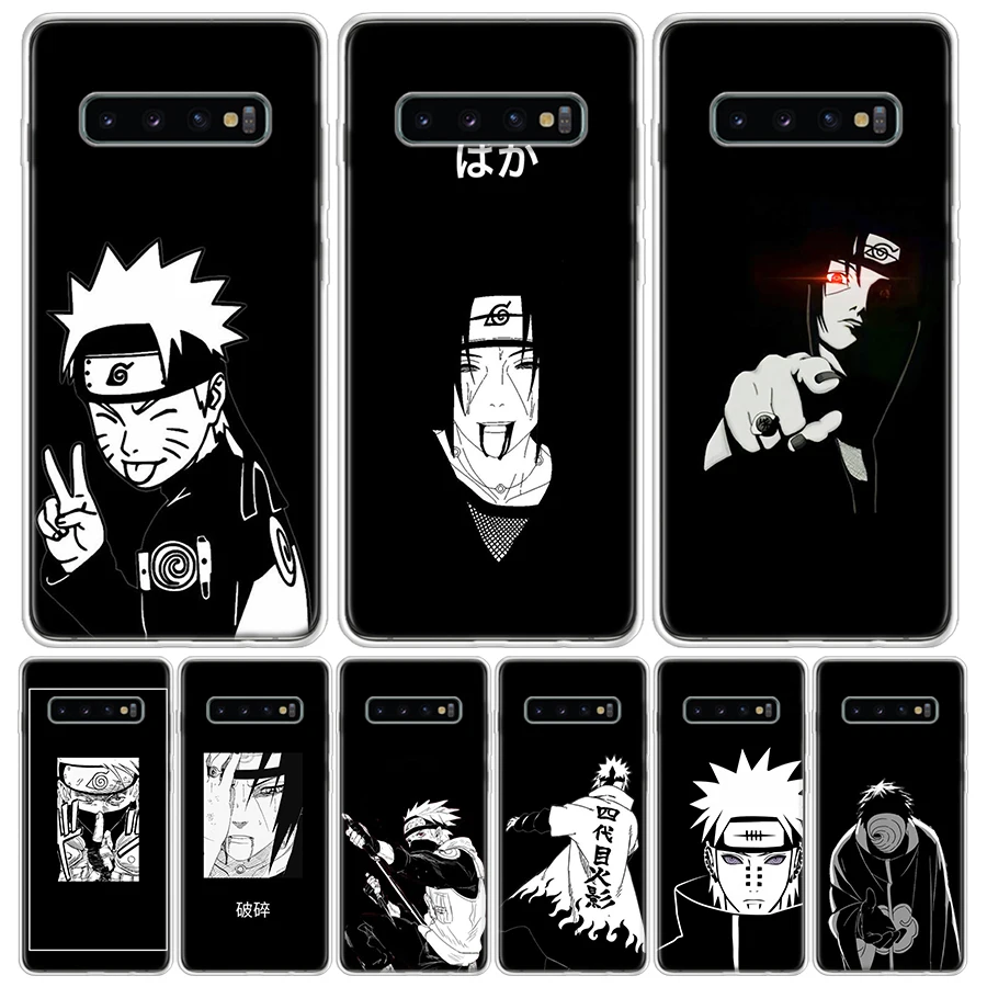 

Naruto Black Art For Samsung Galaxy S10 Plus S20 FE S21 S22 Ultra Phone Case S10E S8 S9 + S7 Edge J4 Housing Shell Coque