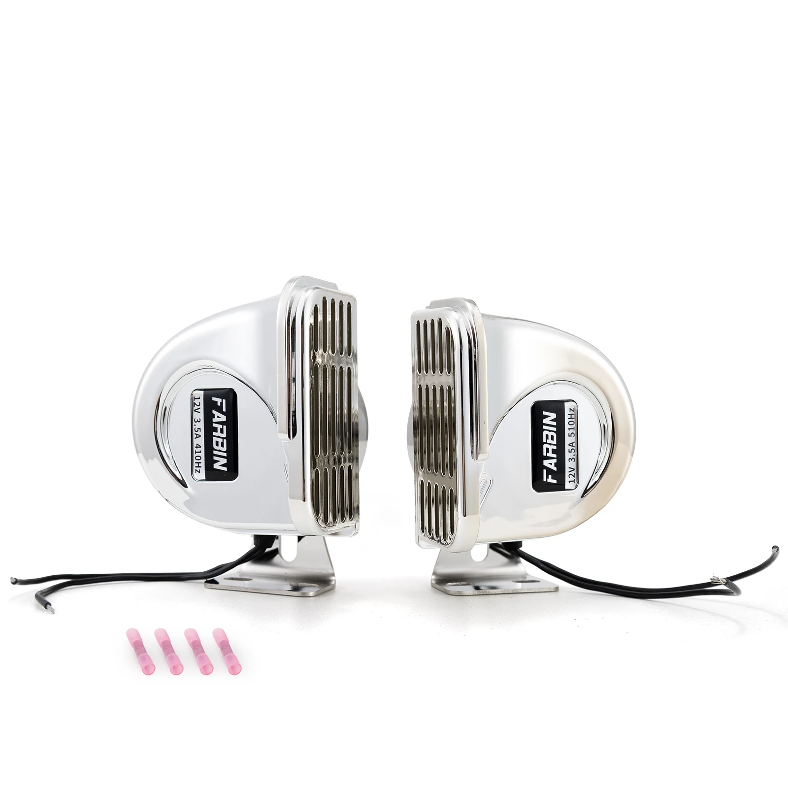 FARBIN 12 В морской электрический звуковой сигнал в виде улитки из нержавеющей стали 304, супер громкий автомобильный звуковой сигнал, водонепроницаемый предупреждающий электрический звуковой сигнал для скоростного катера автомобиля