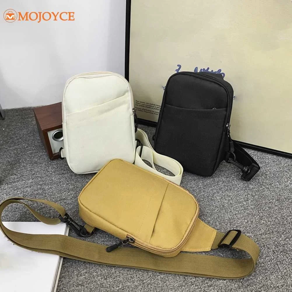

Men&Women Moto Biker Solid Color Chest Bag Oxford Crossbody Small Square Bags Fashion Shoulder Bags Sports Outdoor Sling Bag