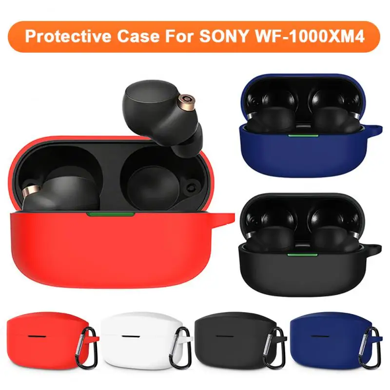 

Silicone Earphone Case For SONY WF-1000XM4 Protective Case Dust-proof Charging Box Cover For SONY WF 1000XM4 Shell Accessories