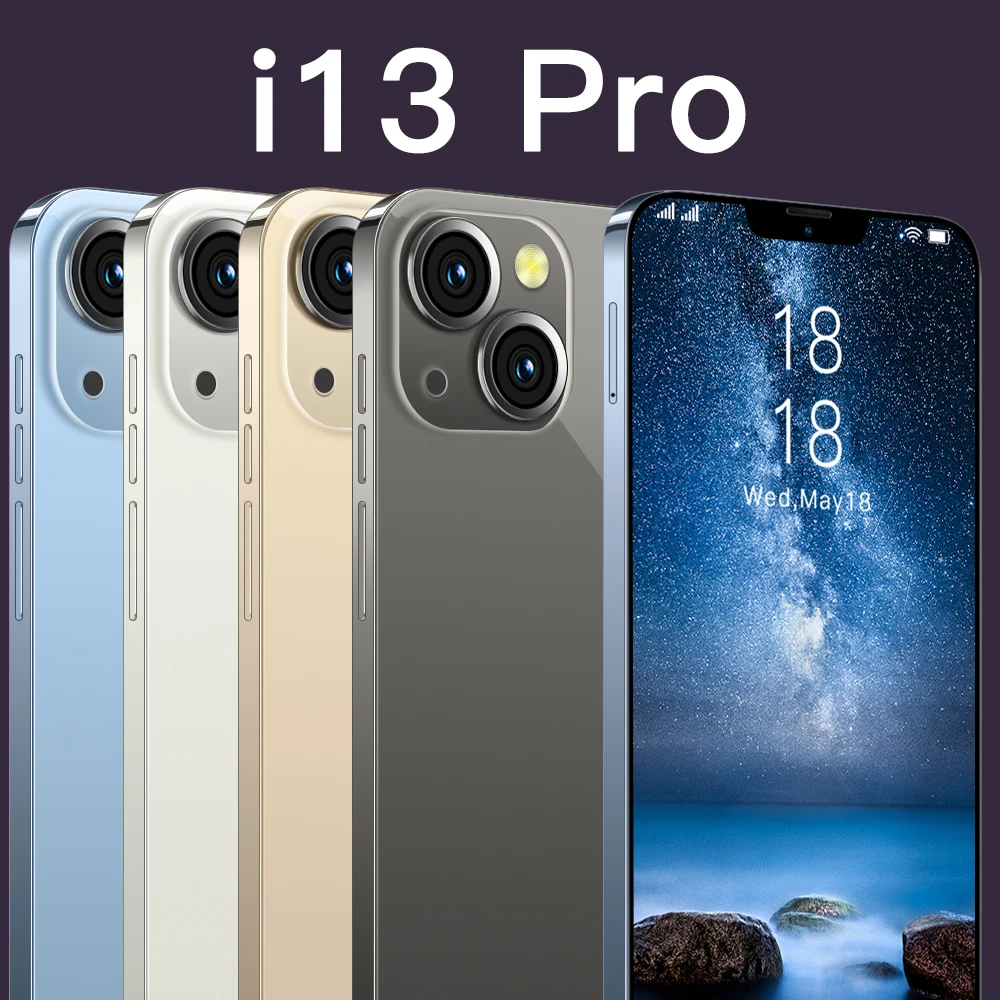 i13 pro smartphone 6 7 inch full screen 16gb512gb 5g celular 10 core 50mp mobile phones global version celulares new cellphone free global shipping