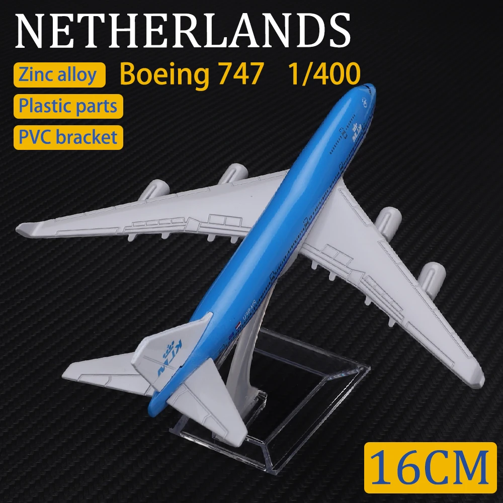 

Metal Aircraft Model 1:400 16cm Holland Boeing 747 Metal Replica Alloy Aviation Model Children's Toys Ornaments Decorative Gifts