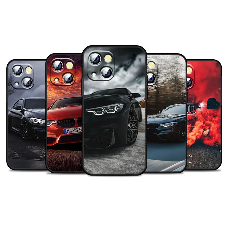 

Blue Red Sport Car For Apple iPhone 13 12 11 Pro Max Mini XS Max X XR 6S 6 7 8 Plus 5S SE2020 Soft Black Phone Case