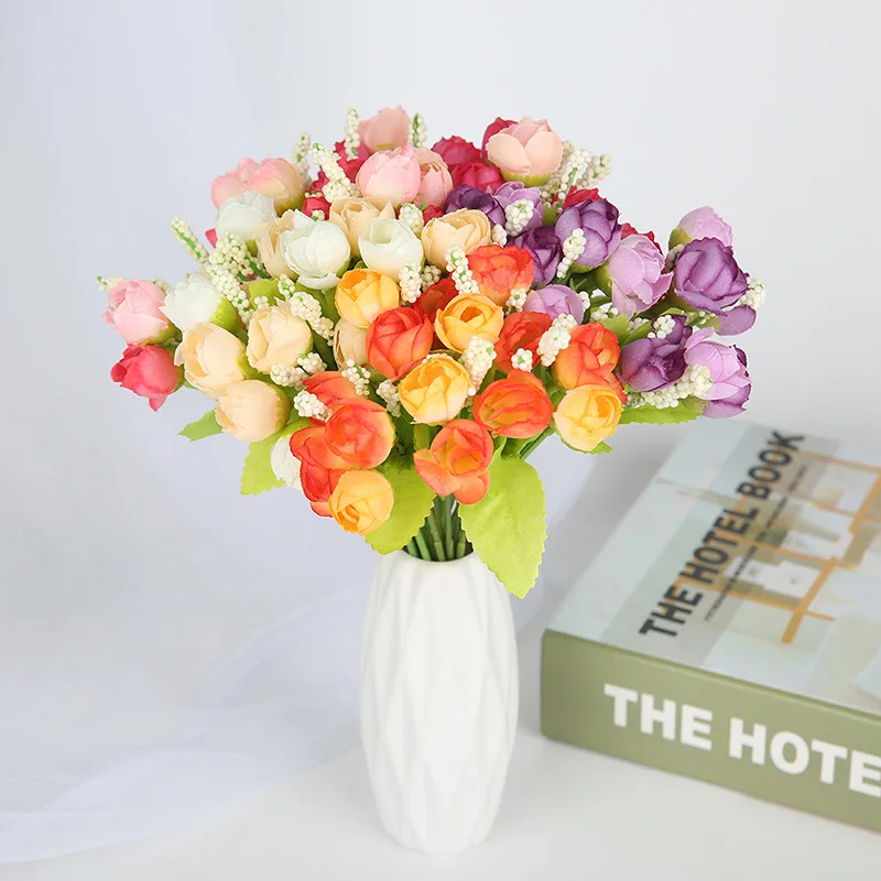 15 цветов розы искусственные цветы для домашнего декора свадебные недорогие