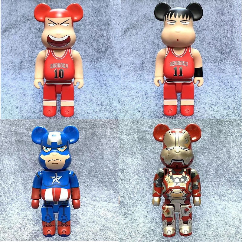 

Bearbrick 400% 28cm Bear Brick Action Figures Fashionable Decoration Home Toys Anime Cartoon Doodle Toys Kids Christmas Gift
