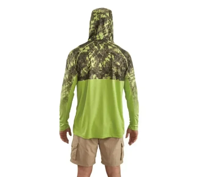 Мужская толстовка с капюшоном для рыбалки рубашка рубашки и гетрами на шею UPF 50+