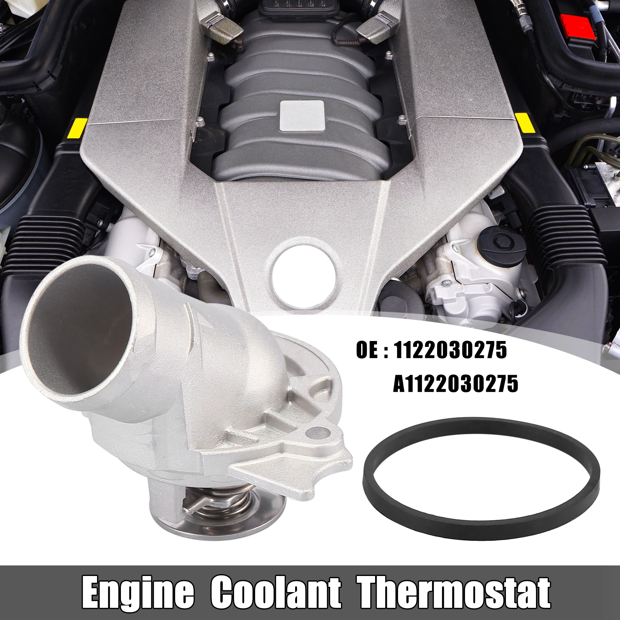 

X Autohaux Car Engine Coolant Thermostat 1122030275 for Mercedes-Benz C240 S430 CLK320 SL500 E430 C43 AMG CLS500 Accessories