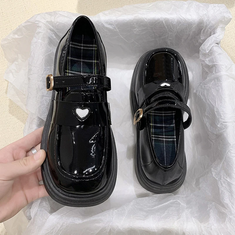 

Женские туфли-оксфорды в британском стиле, универсальные туфли на низком каблуке, Осенняя обувь в стиле преппи на платформе, новая кожаная классическая обувь в стиле ретро, 2023