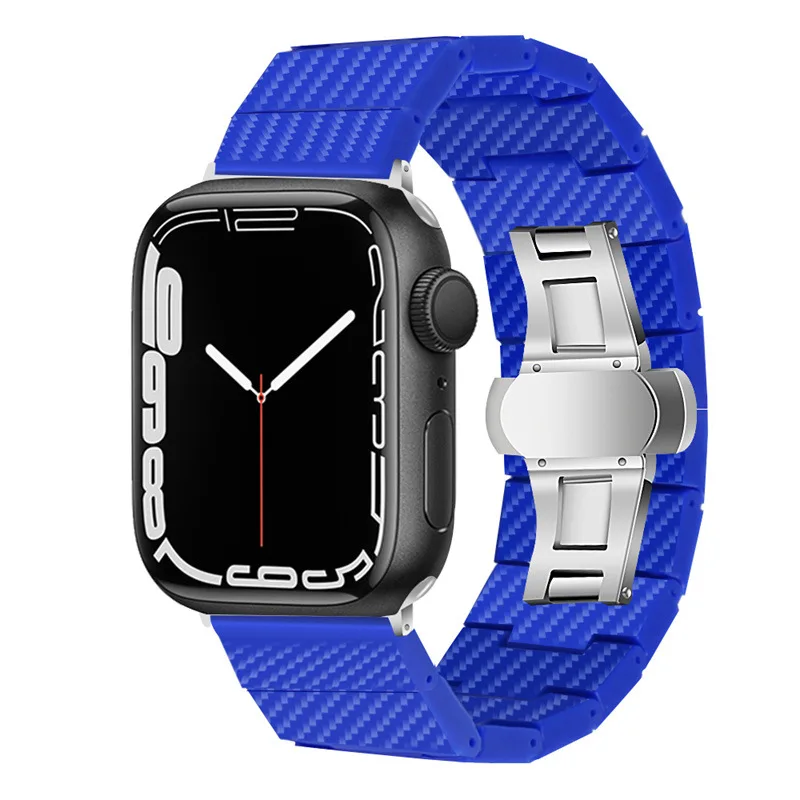 carbon fiber strap for Apple watch band 45mm 41mm 44mm 42mm 40mm 38mm bracelet belt Iwatch series 7 6 5 4 3 SE Watch Accessories