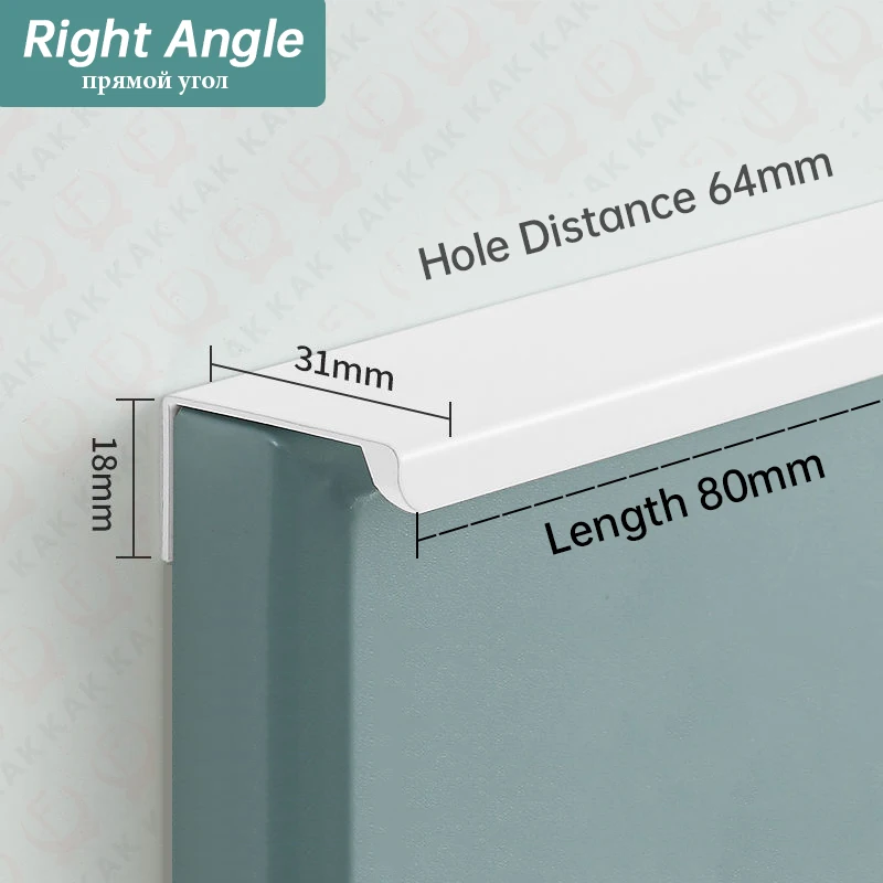 

Ручки для шкафов KAK белые алюминиевые