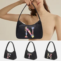 2022 new underarm bags women handbags zipper shoulder pouch all match youth commute organizer bags clutch pink lettern pattern