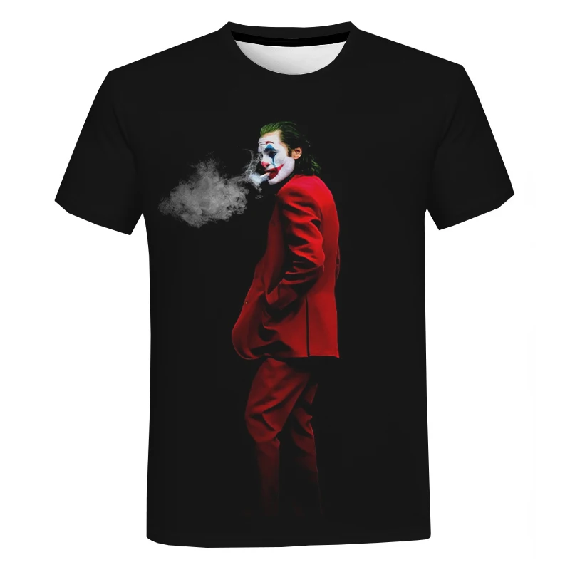 

Joker T-shirts with print Men Women Fashion Casual Horror Movie Short Sleeve Clown T-shirt Harajuku Streetwear Funny T Shirt