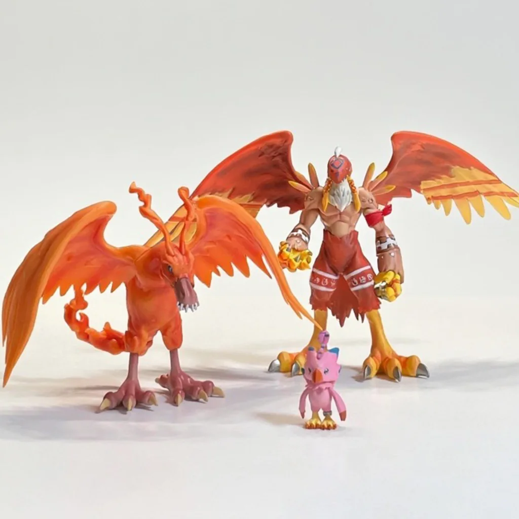 Фото Аниме Digimon Adventure Фигурка Birdramon и Piyomon Фигурка 4-15 см Статуя из ПВХ Коллекция Модель Игрушки Подарки №1