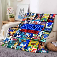 sonic cartoon animation plush blanket 3d digital printing flannel sheet home sofa office blanket children love nap thin blanket