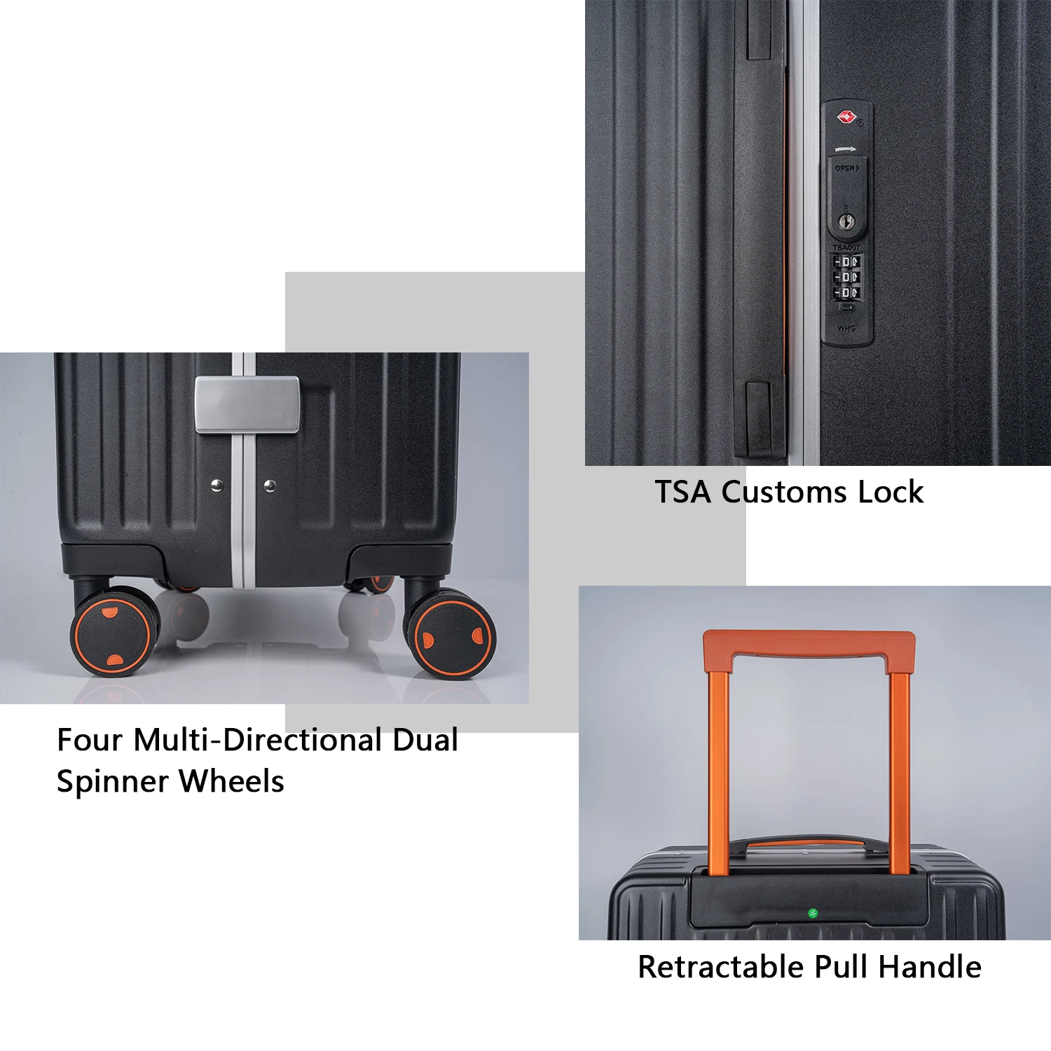 HONGYUE Travel Case Fine edge aluminum frame luggage large capacity new pull rod box durable password leather case
