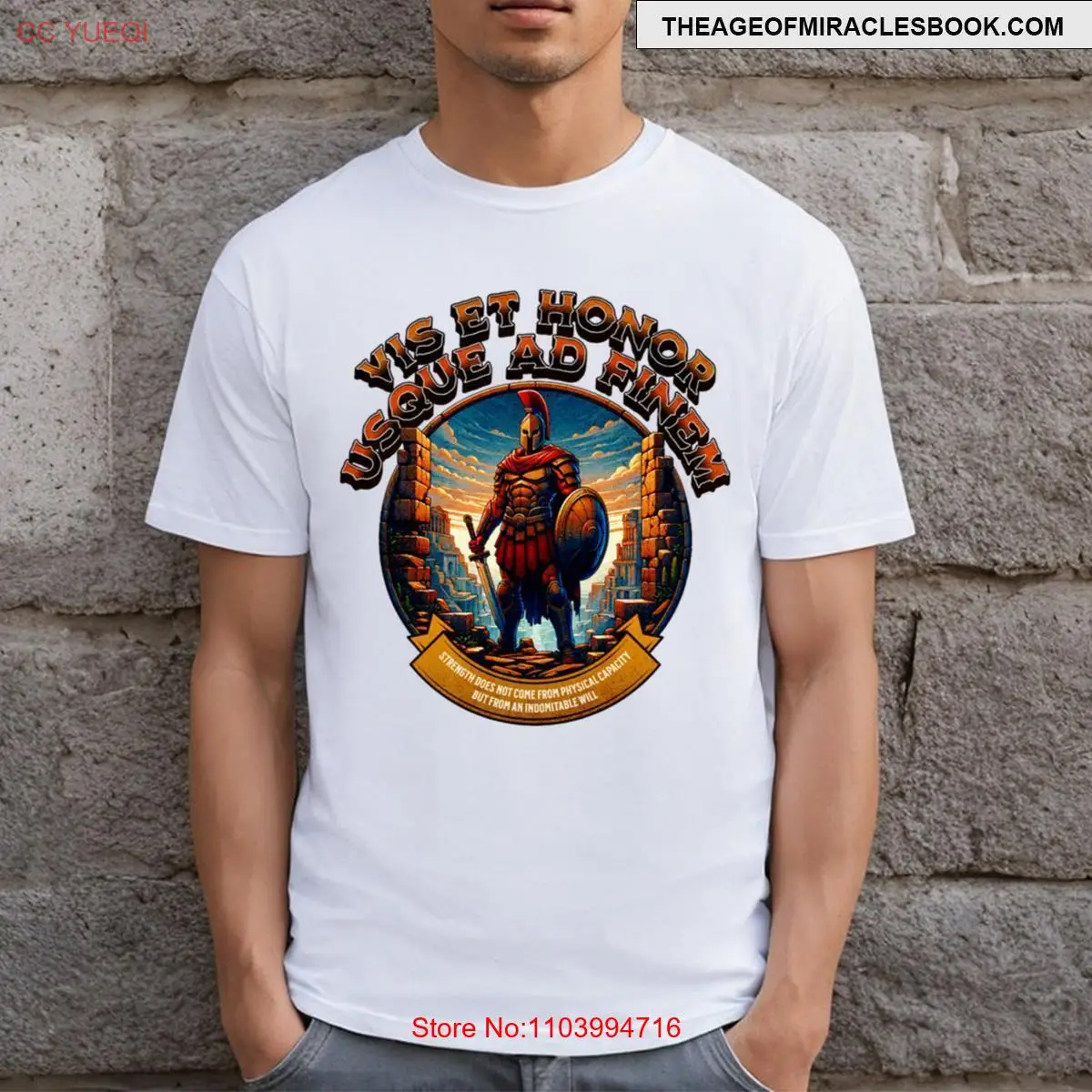 Латынь Цитата Vis Et Honor Usque Ad Finem Essential футболка