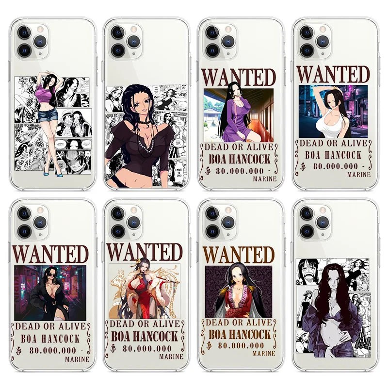 

One Piece For Apple iPhone 13 12 11 mini 8 7 6S 6 XS XR X 5 5S SE 2020 Pro Max Plus Transparent Soft Phone Cover Funda Case Capa