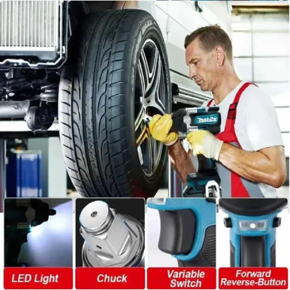 Makita DTW700 Бесщеточный электрический ключ 18 В Аккумуляторная дрель-отвертка