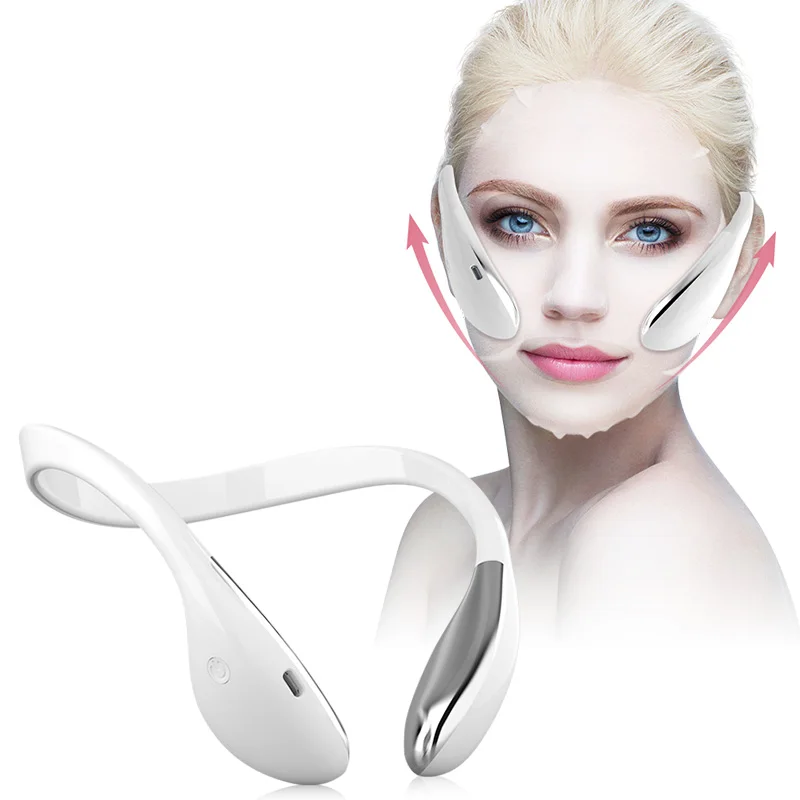 

Electric V Face Lifting Double Chin Reducer Lifting Facial Slimming Shaping Microcurrent Led Light Devices Neck Massager Lift