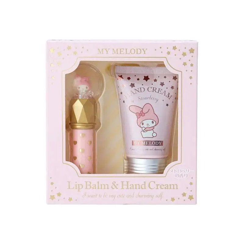 

Sanrioed мультфильм Kuromi My Melody мультфильм бальзам для губ Ins Девочка Сердце увлажнение против трещин ремонт линии губ Kawaii крем для рук набор