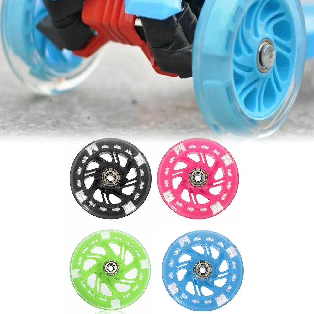 Skate Wheels Scooter LED Flash Wheel Flashing Lights Back Rear ABED For Scooter Mini 12*2cm Scooter Parts & Accessories