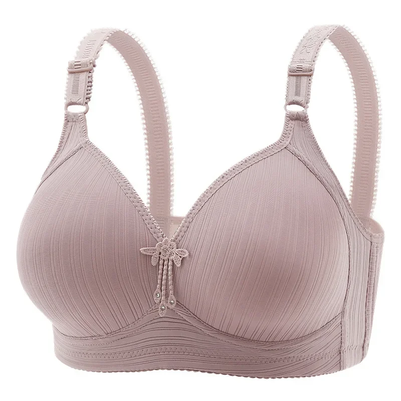 

Bra Big Cup Plus Size without Steel Ring Mom Bra Middle-Aged and Elderly Thin Women's Underwear Comfortable Bra 46 to 52