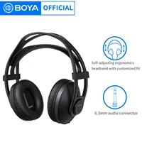 boya by hp2 professional monitoring headphone over ear headset for audio recording post production high power device gaming boy