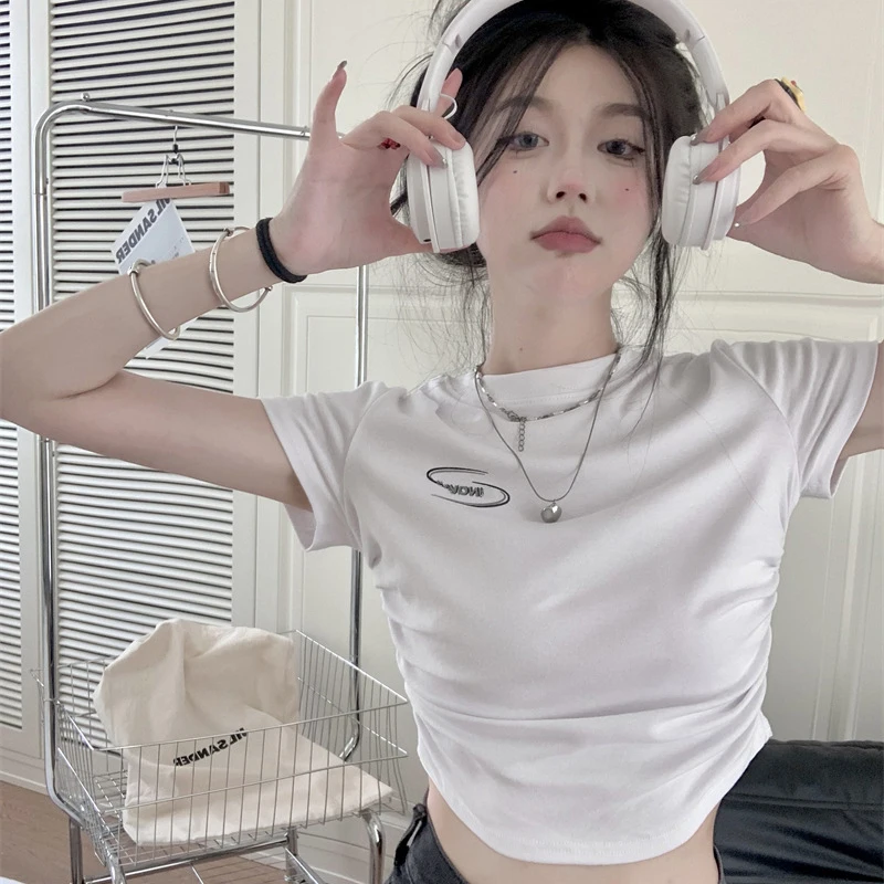 Женский короткий топ до пупка Y2K