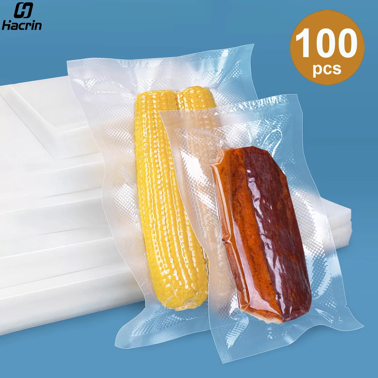 Вакуумная упаковка пакеты для консервирования пищевых продуктов 100 шт.